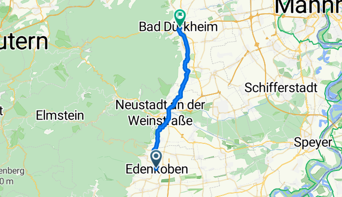 Edenkoben nach Bad Dürkheim