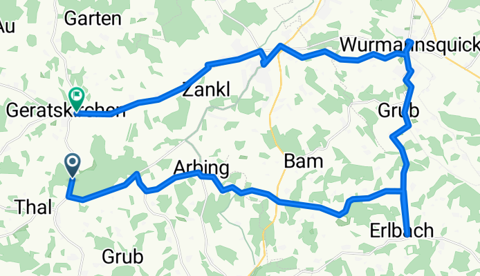 Waldhäusl, Pleiskirchen nach Eggenfeldener Straße, Geratskirchen