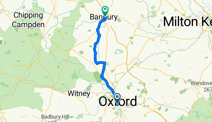 Marlborough Road, Oxford to Bridge Street, Banbury