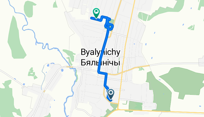 От улица Калинина до улица Круглянская