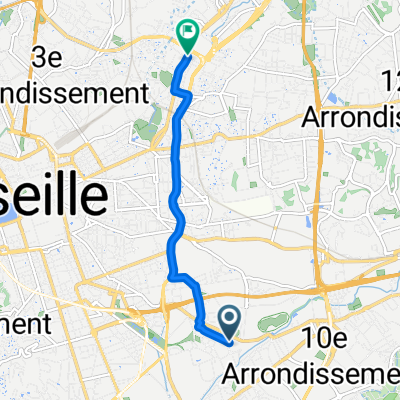 Avenue de la Capelette, Marseille à Rue Ste-Adélaïde, Marseille