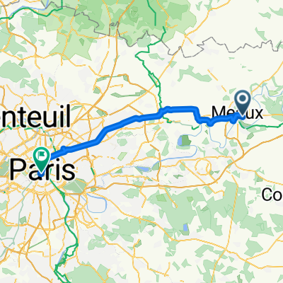 Meaux nach  Notre-Dame, Paris