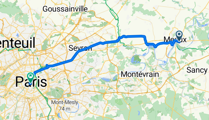 Meaux nach  Notre-Dame, Paris