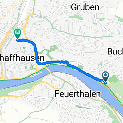 Lindliweg, Schaffhausen nach Bahnhofstrasse, Schaffhausen