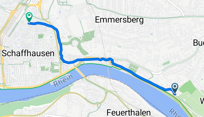 Lindliweg, Schaffhausen nach Bahnhofstrasse, Schaffhausen