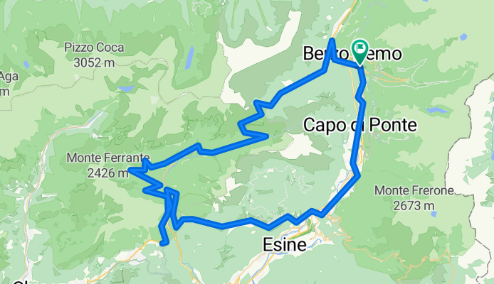 variante vilminore teveno Cedegolo-pssa vivione da schilpario presolana croce di salven