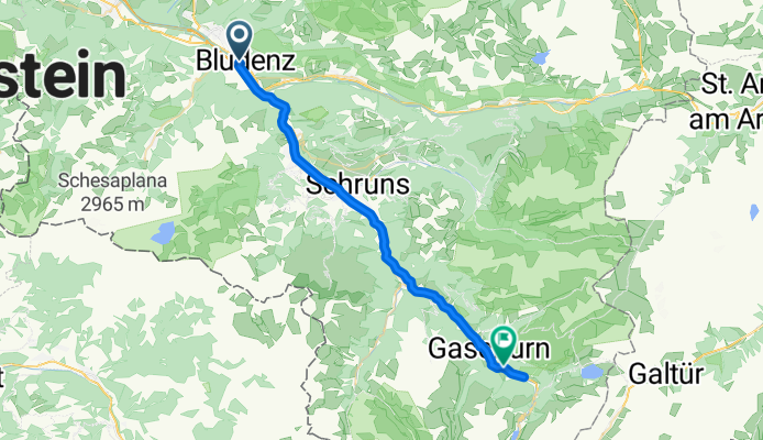 Bahnhofplatz, Bludenz nach Partenen