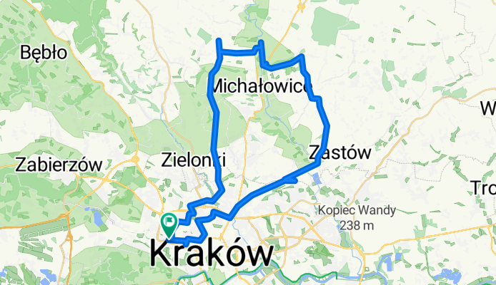 fajna trasa 50 km - sporo podjazdów; widokowo