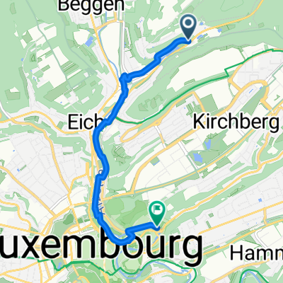 Route d'Echternach, Luxembourg to Rue de la Tour Jacob, Luxembourg