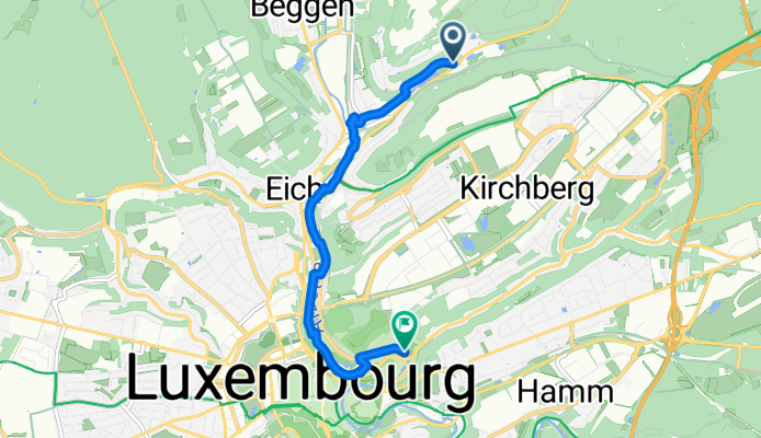 Route d'Echternach, Luxembourg to Rue de la Tour Jacob, Luxembourg