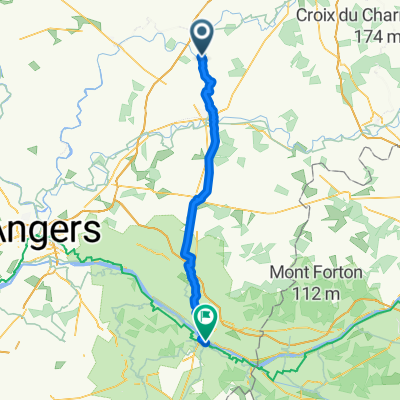 Noyen-sur-Sarthe naar Rue Molière, Saumur