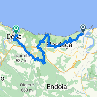 Plaza Ondartxo, Zumaia to Calbeton Zumardia, Deba