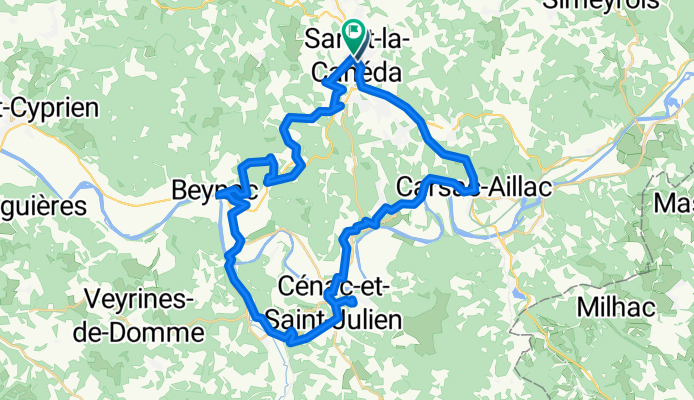 Route zu Sarlat-la-Canéda