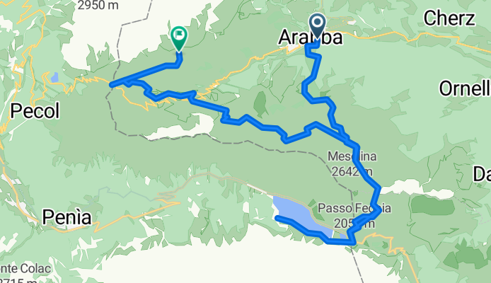 Piz Boe-ra felvono/Feraia-tó felvono a Marmoladara/világháborús emlékek