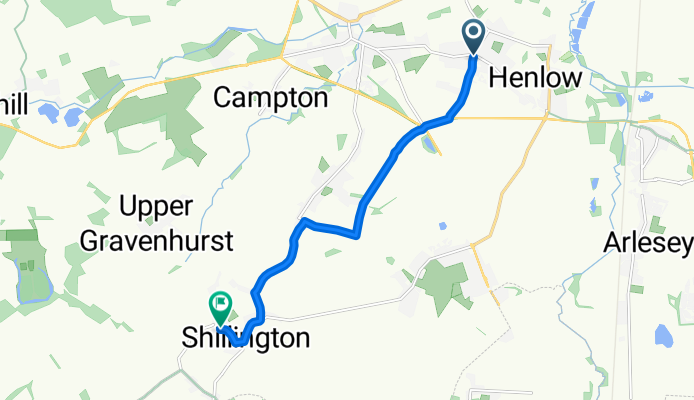 Shefford Road, Shefford to Greenfields, Hitchin