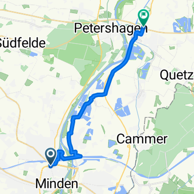 Stiftstraße, Minden nach Kraftwerksiedlung, Petershagen