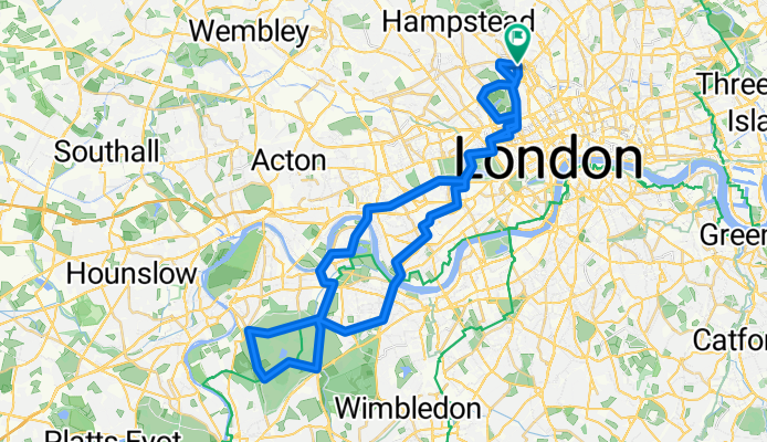 Route in London