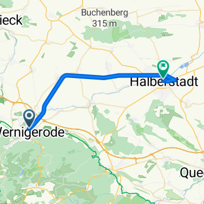 Bahnhofsplatz, Wernigerode nach Georgenstraße, Halberstadt