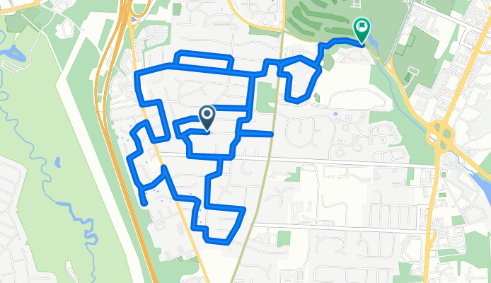 Suburban Drive to Burntwood Trail