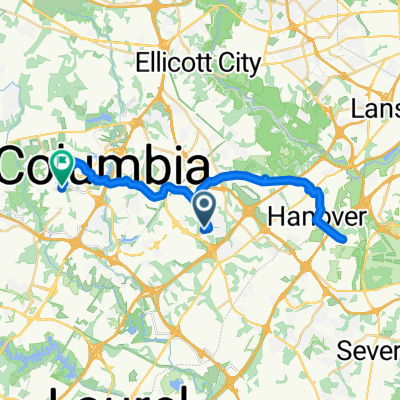 Marie Curie Dr, Elkridge to Misty Arch Run, Columbia
