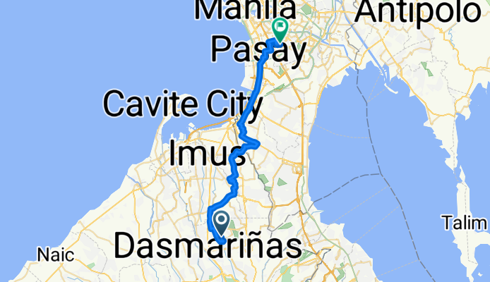 Santo Nino 1, Dasmariñas to J.W. Diokno Boulevard 1300, Pasay