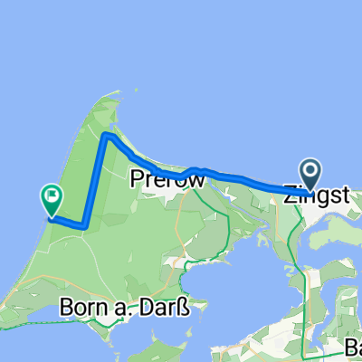 Seestraße, Zingst nach Born auf dem Darß, Born auf dem Darß
