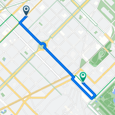 Route to Arc de Triomf