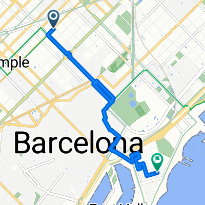 Route in Barcelona