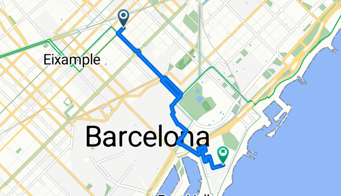 Route in Barcelona