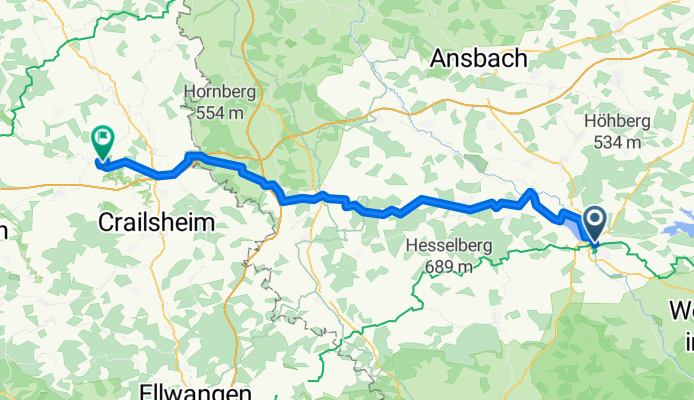 Von Gunzenhausen bis Kirchberg an der Jagst