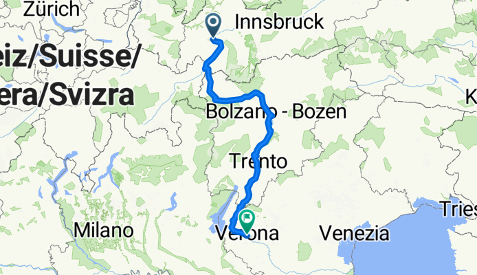 Route nach Verona