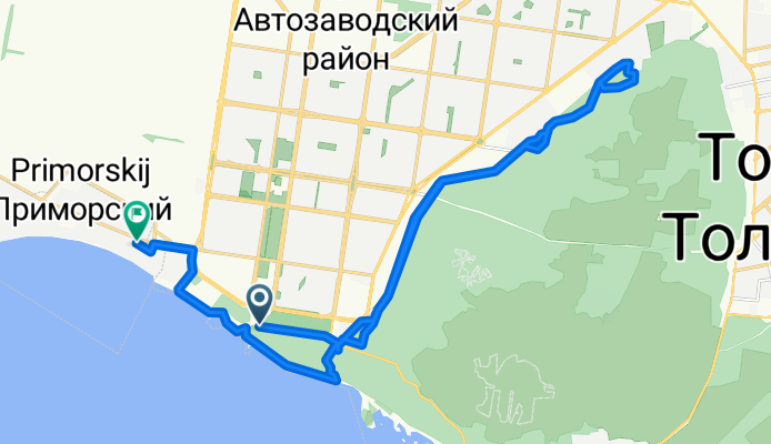 аллея Любви, Тольятти до Советская улица, посёлок Гремячий