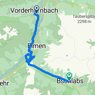 Vorderhornbach nach Bschlabs, Pfafflar
