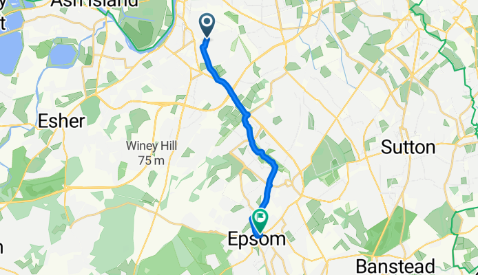 Surbiton Hill Park, Surbiton to Adair House, Epsom