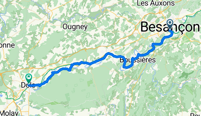 Rue de la Préfecture, Besançon nach Rue du Gouvernement, Dole