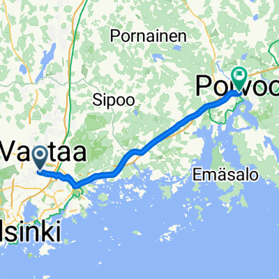 Smoltinkulku, Helsinki to Runeberginkatu, Porvoo