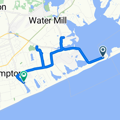Flying Point Rd, Water Mill to Duck Pond Ln, Southampton