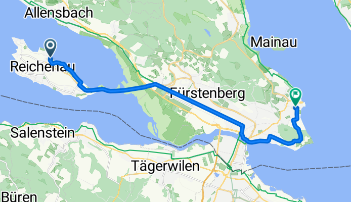 From Reichenau to Konstanz Staad
