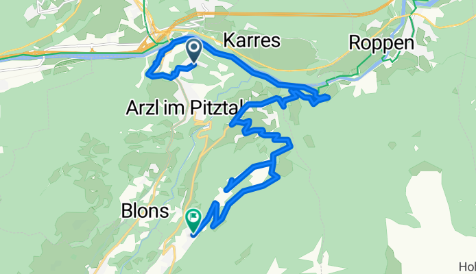 Osterstein Kalkofen, Arzl im Pitztal nach Oberleins, Arzl im Pitztal