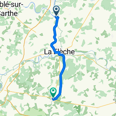 Noyen-sur-Sarthe naar Place du Marché, Baugé-en-Anjou