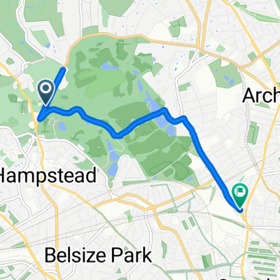Spaniards Road, London to Leverton Place, London