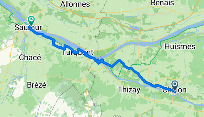 Place Mirabeau, Chinon to Rue du Vieux Pont, Saumur