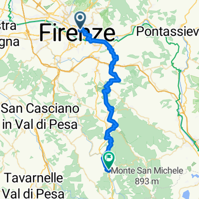 Piazza della Santissima Annunziata, Florence to Viale Vittorio Veneto, Greve in Chianti