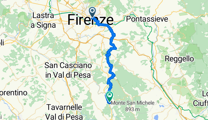 Piazza della Santissima Annunziata, Florence to Viale Vittorio Veneto, Greve in Chianti
