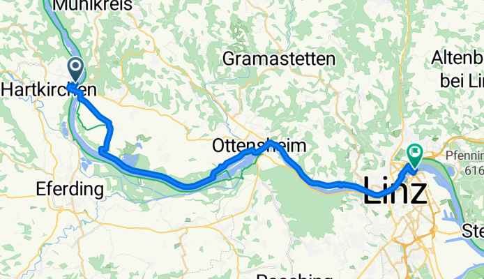 Donausteig Passau-Linz-St Nikola, Aschach an der Donau - Am Winterhafen, Linz