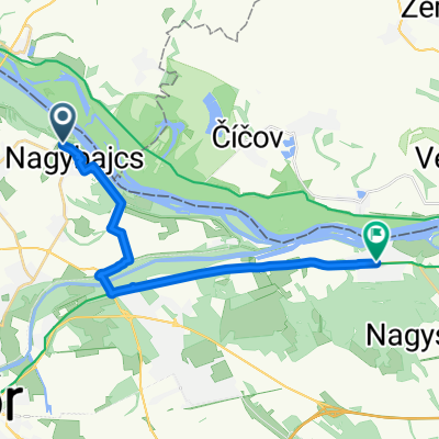 Nagybajcs to Irányi Dániel utca, Gönyű