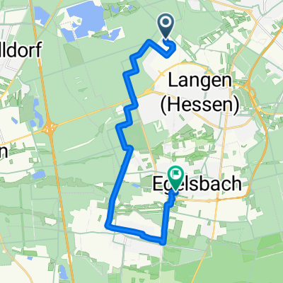 Am DFS-Campus, Langen to Thüringer Straße, Egelsbach