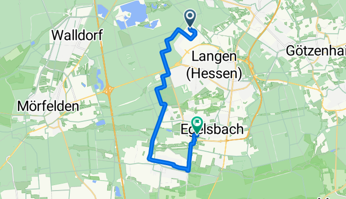 Am DFS-Campus, Langen to Thüringer Straße, Egelsbach