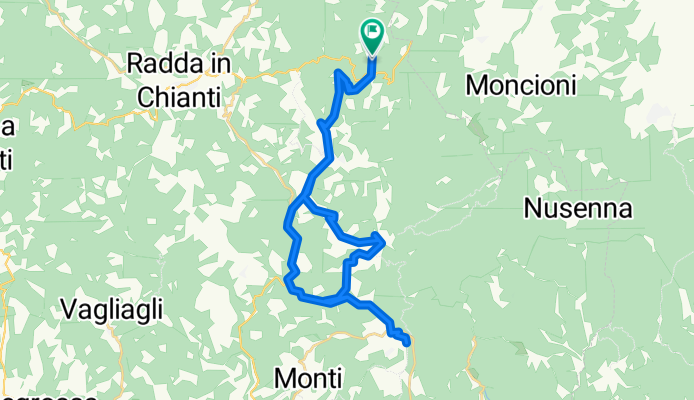 Route nach Badia Coltibuono -Castello di Brolo