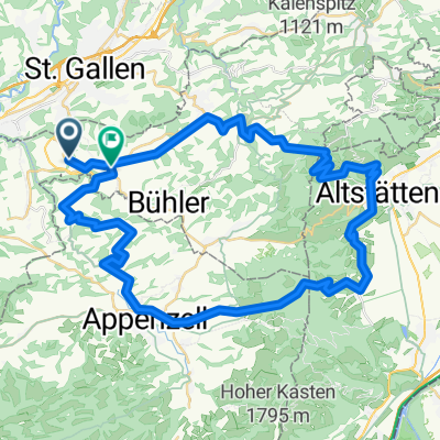 Testroute für Navigation